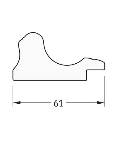 Зеркало Evoform Definite 50х40 BY 1350 в багетной раме - Золотой акведук 61 мм