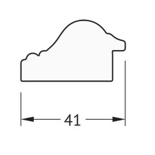 Зеркало Evoform Definite 47х37 BY 1342 в багетной раме - Мельхиор 41 мм