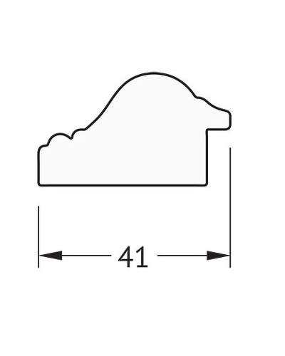 Зеркало Evoform Definite 47х37 BY 1342 в багетной раме - Мельхиор 41 мм