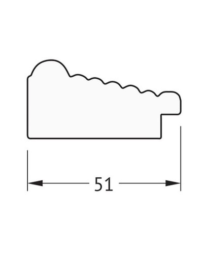 Зеркало Evoform Definite 49х39 BY 1347 в багетной раме - Слоновая кость 51 мм