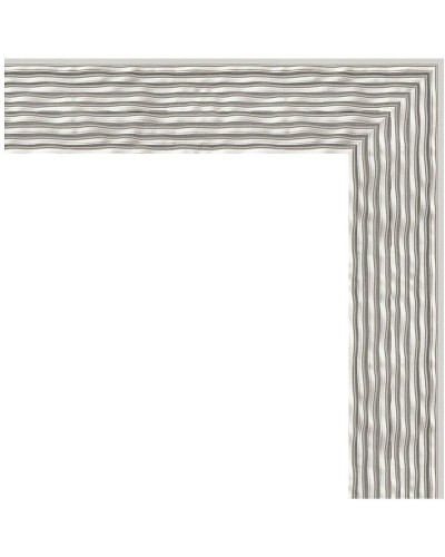 Зеркало Evoform Definite 48х38 BY 3006 в багетной раме - Волна алюминий 46 мм