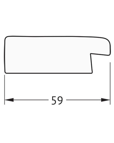 Зеркало Evoform Definite 154х74 BY 0770 в багетной раме - Травленое золото 59 мм