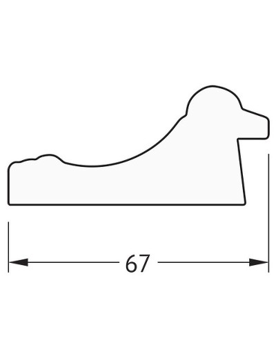 Зеркало Evoform Definite 156х76 BY 1121 в багетной раме - Состаренное золото 67 мм