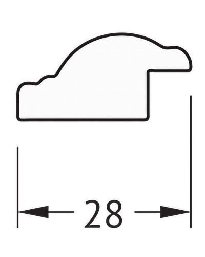 Зеркало Evoform Definite 58х58 BY 0605 в багетной раме - Витое серебро 28 мм