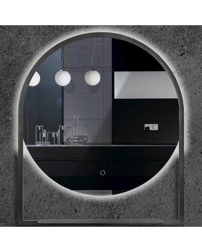 Зеркало Boheme Armadi Art Vallessi 80 550/2 с подсветкой Антрацит с сенсорным выключателем