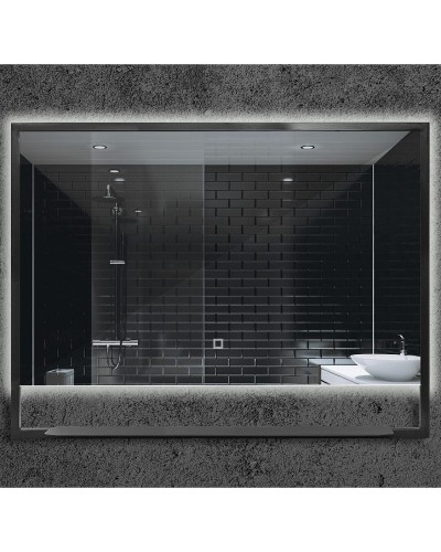 Зеркало Boheme Armadi Art Vallessi 80 551/2 с подсветкой Антрацит с сенсорным выключателем