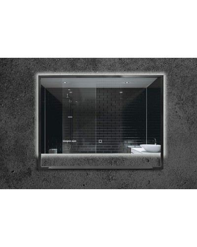 Зеркало Boheme Armadi Art Vallessi 80 551/2 с подсветкой Антрацит с сенсорным выключателем