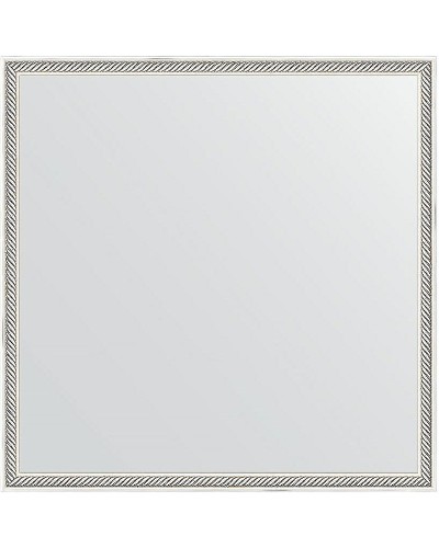 Зеркало Evoform Definite 68х68 BY 0656 в багетной раме - Витое серебро 28 мм