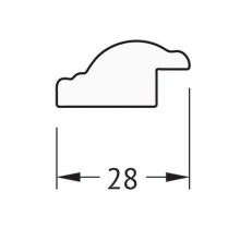 Зеркало Evoform Definite 68х68 BY 0656 в багетной раме - Витое серебро 28 мм