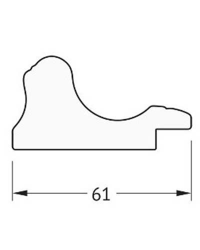 Зеркало Evoform Definite 154х74 BY 1118 в багетной раме - Золотой акведук 61 мм
