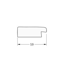 Зеркало Evoform Definite 64х64 BY 0616 в багетной раме - Травленое золото 59 мм