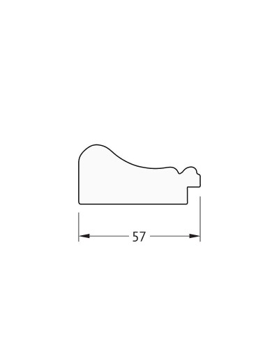 Зеркало Evoform Definite 64х64 BY 0781 в багетной раме - Беленый дуб 57 мм