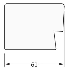 Зеркало Evoform Definite 154х74 BY 3332 в багетной раме - Алюминий 61 мм