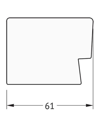 Зеркало Evoform Definite 154х74 BY 3332 в багетной раме - Алюминий 61 мм
