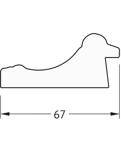 Зеркало Evoform Definite 76х56 BY 1001 в багетной раме - Состаренное золото 67 мм