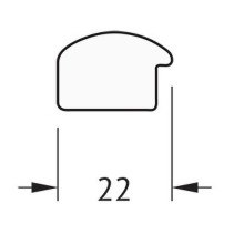 Зеркало Evoform Definite 98х48 BY 0687 в багетной раме - Сосна 22 мм
