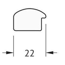 Зеркало Evoform Definite 98х48 BY 0689 в багетной раме - Орех 22 мм