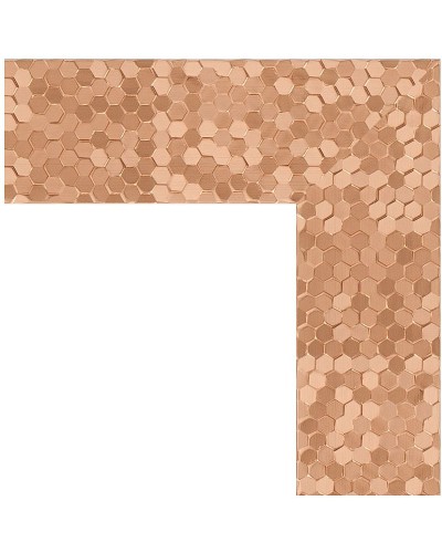 Зеркало Evoform Definite Floor 197х78 BY 6004 в багетной раме - Соты медь 70 мм