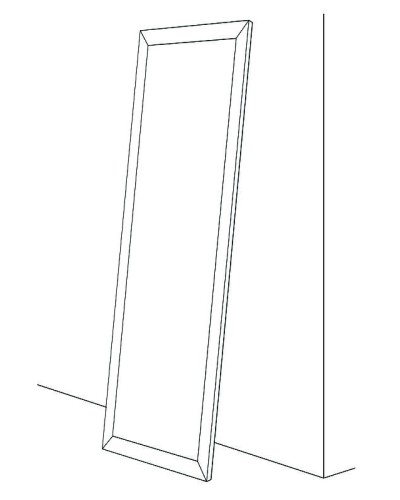 Зеркало Evoform Definite Floor 197х78 BY 6004 в багетной раме - Соты медь 70 мм