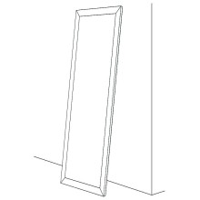 Зеркало Evoform Definite Floor 197х108 BY 6016 в багетной раме - Соты медь 70 мм