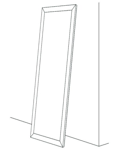 Зеркало Evoform Definite Floor 197х108 BY 6016 в багетной раме - Соты медь 70 мм