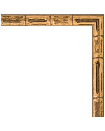 Зеркало Evoform Definite 87х67 BY 0678 в багетной раме - Золотой бамбук 24 мм
