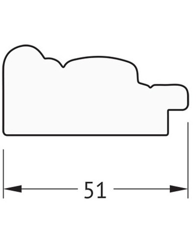 Зеркало Evoform Definite 83х63 BY 1010 в багетной раме - Слоновая кость 51 мм