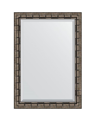 Зеркало Evoform Exclusive 103х73 BY 1196 с фацетом в багетной раме - Серебряный бамбук 73 мм