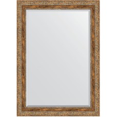 Зеркало Evoform Exclusive 105х75 BY 3462 с фацетом в багетной раме - Виньетка античная бронза 85 мм
