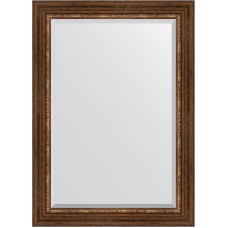 Зеркало Evoform Exclusive 106х76 BY 3465 с фацетом в багетной раме - Римская бронза 88 мм