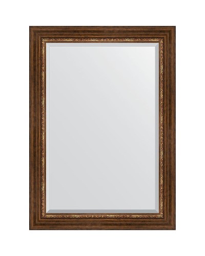 Зеркало Evoform Exclusive 106х76 BY 3465 с фацетом в багетной раме - Римская бронза 88 мм