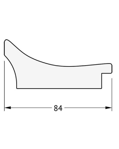 Зеркало Evoform Exclusive 116х56 BY 1249 с фацетом в багетной раме - Фреска 84 мм