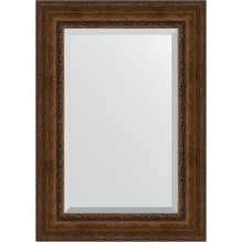 Зеркало Evoform Exclusive 120х72 BY 3455 с фацетом в багетной раме - Состаренная бронза с орнаментом 120 мм