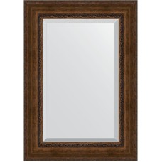 Зеркало Evoform Exclusive 120х72 BY 3455 с фацетом в багетной раме - Состаренная бронза с орнаментом 120 мм