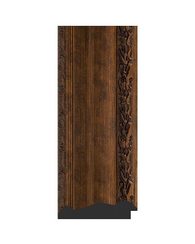 Зеркало Evoform Exclusive 120х72 BY 3455 с фацетом в багетной раме - Состаренная бронза с орнаментом 120 мм