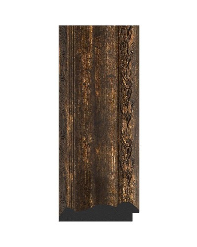 Зеркало Evoform Exclusive 120х72 BY 3456 с фацетом в багетной раме - Состаренное дерево с орнаментом 120 мм