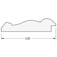 Зеркало Evoform Exclusive 120х72 BY 3456 с фацетом в багетной раме - Состаренное дерево с орнаментом 120 мм