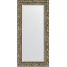Зеркало Evoform Exclusive 115х55 BY 3489 с фацетом в багетной раме - Виньетка античная латунь 85 мм