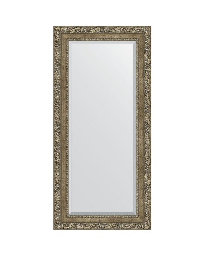 Зеркало Evoform Exclusive 115х55 BY 3489 с фацетом в багетной раме - Виньетка античная латунь 85 мм