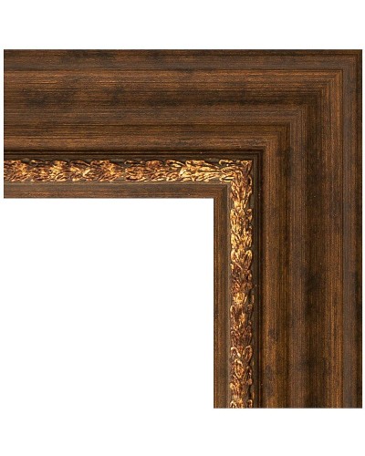 Зеркало Evoform Exclusive 116х56 BY 3491 с фацетом в багетной раме - Римская бронза 88 мм