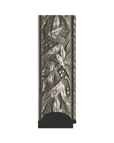 Зеркало Evoform Exclusive 119х59 BY 3494 с фацетом в багетной раме - Византия серебро 99 мм