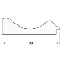 Зеркало Evoform Exclusive 119х59 BY 3499 с фацетом в багетной раме - Темный прованс 99 мм