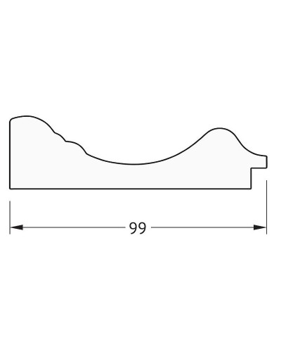 Зеркало Evoform Exclusive 119х59 BY 3499 с фацетом в багетной раме - Темный прованс 99 мм