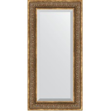 Зеркало Evoform Exclusive 119х59 BY 3500 с фацетом в багетной раме - Вензель бронзовый 101 мм