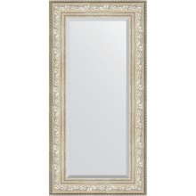 Зеркало Evoform Exclusive 120х60 BY 3504 с фацетом в багетной раме - Виньетка серебро 109 мм