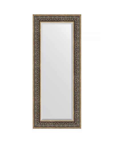 Зеркало Evoform Exclusive 139х59 BY 3527 с фацетом в багетной раме - Вензель серебряный 101 мм