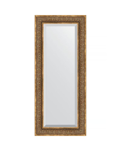 Зеркало Evoform Exclusive 139х59 BY 3526 с фацетом в багетной раме - Вензель бронзовый 101 мм