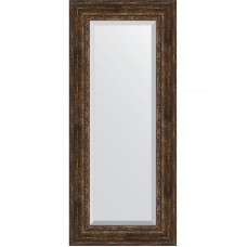 Зеркало Evoform Exclusive 142х62 BY 3534 с фацетом в багетной раме - Состаренное дерево с орнаментом 120 мм