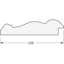 Зеркало Evoform Exclusive 142х62 BY 3534 с фацетом в багетной раме - Состаренное дерево с орнаментом 120 мм