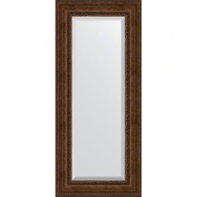 Зеркало Evoform Exclusive 142х62 BY 3533 с фацетом в багетной раме - Состаренная бронза с орнаментом 120 мм